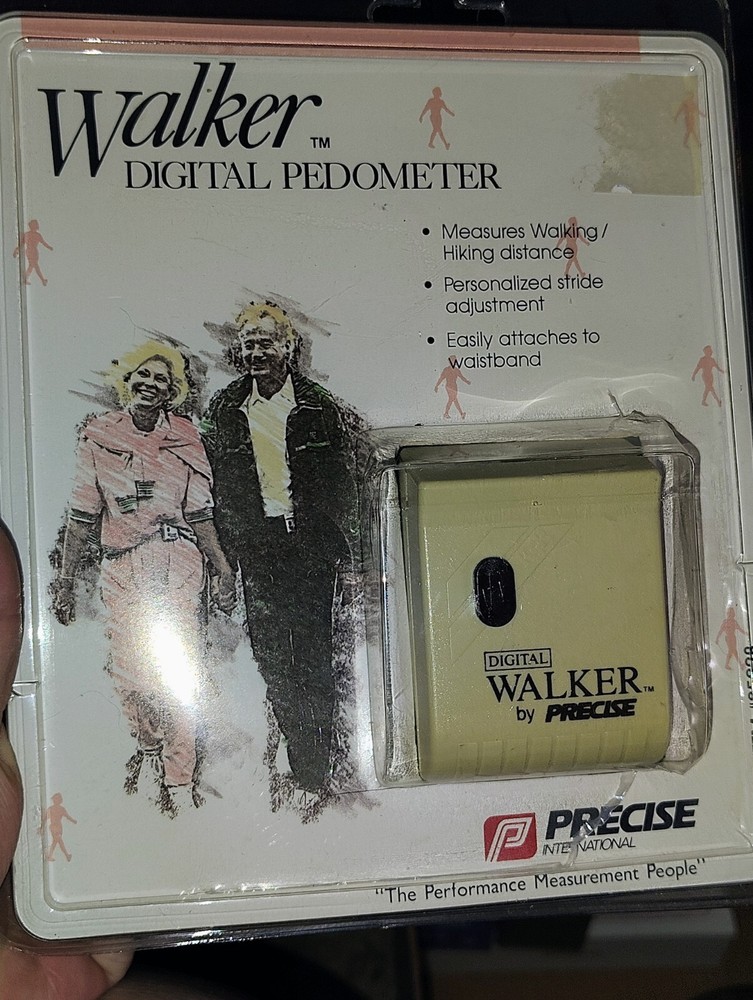 Precise International Vintage Looking Walker Digital Pedometer  New Sealed