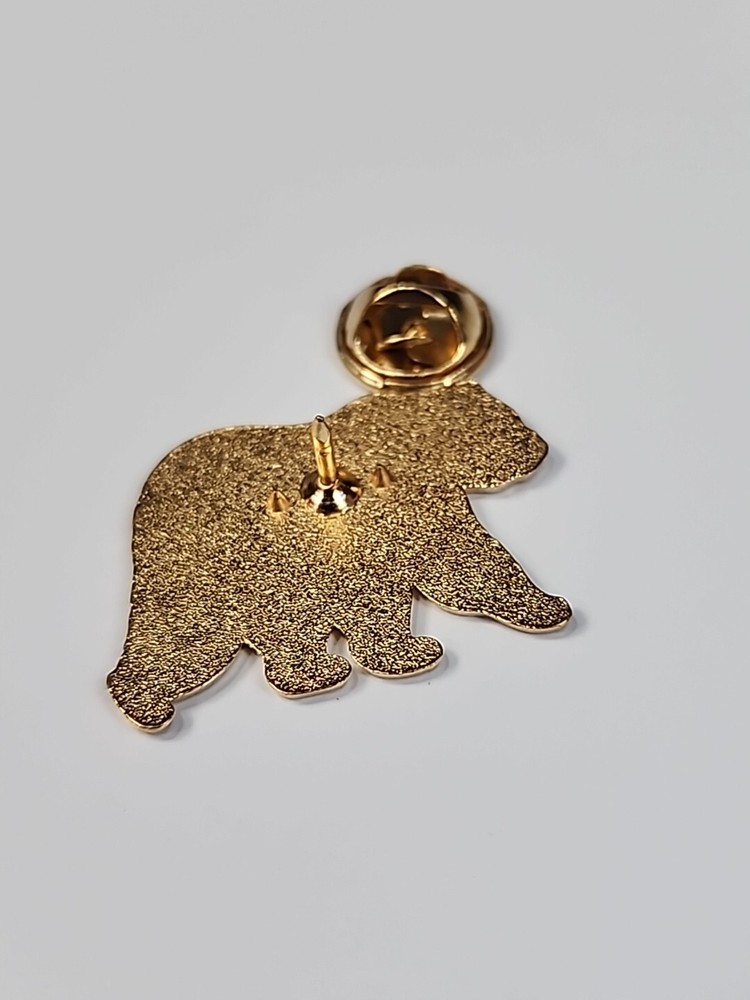 Walking Bear Lapel Pin Wilderness Scene *
