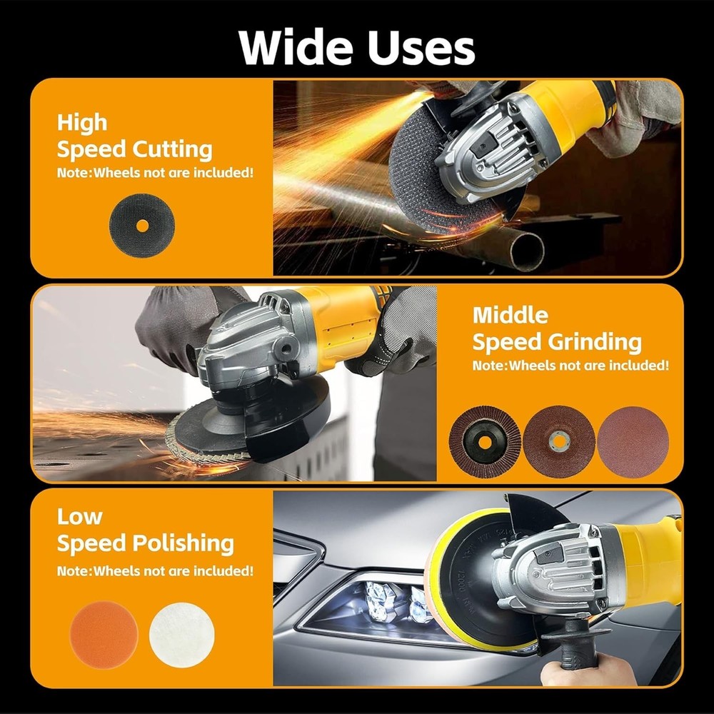 Cordless Angle Grinder (NO Battery) Brushless 4-1/2" Angle Grinder for Cutting