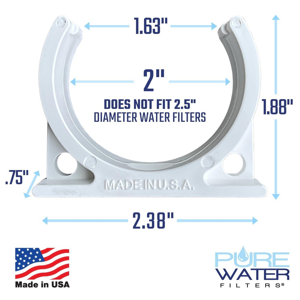 Mounting Bracket for Inline Water Filters (Ice makers, Refrigerators, Undersi...