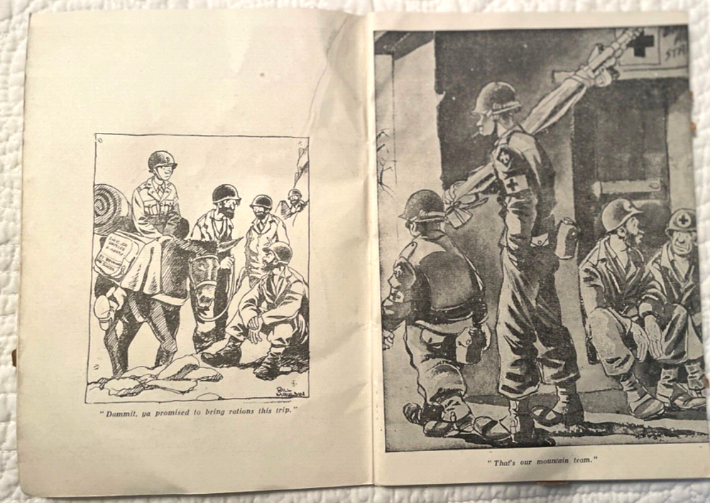 W.W. II. U.S. GI’S COLLECTION BOOKS, POSTCARDS, MAP, DOCUMENTS