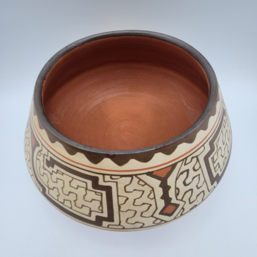 Shipibo Conibo Peruvian Pottery Bowl Handmade