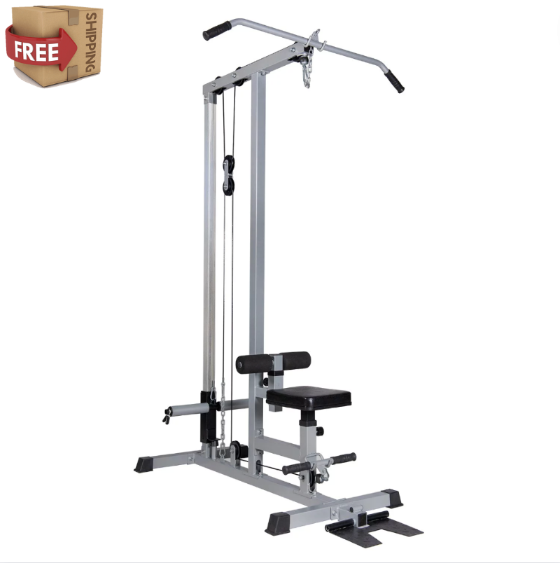 Exercise Machine Lat Pull Down Low Row Bar Cable Fitness Body Workout Home Gym