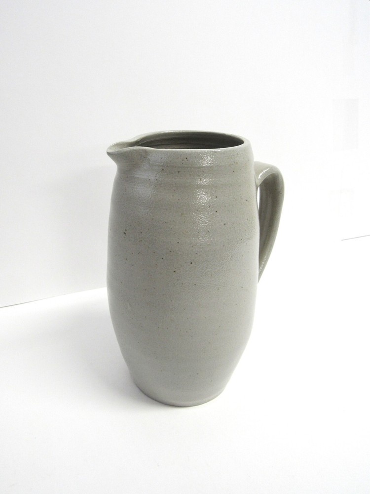 Studio Salt Glaze Cobalt Blue Stoneware Pitcher - EUC