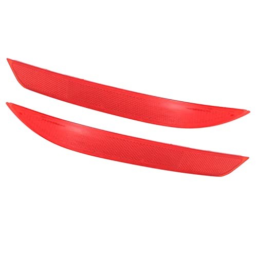 2 Pieces Red Rear Bumper Reflector Driver and Passenger Side Replacement for