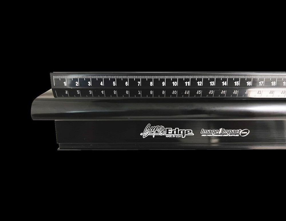 28" SOOPER EDGE Black Anodized Safety Ruler