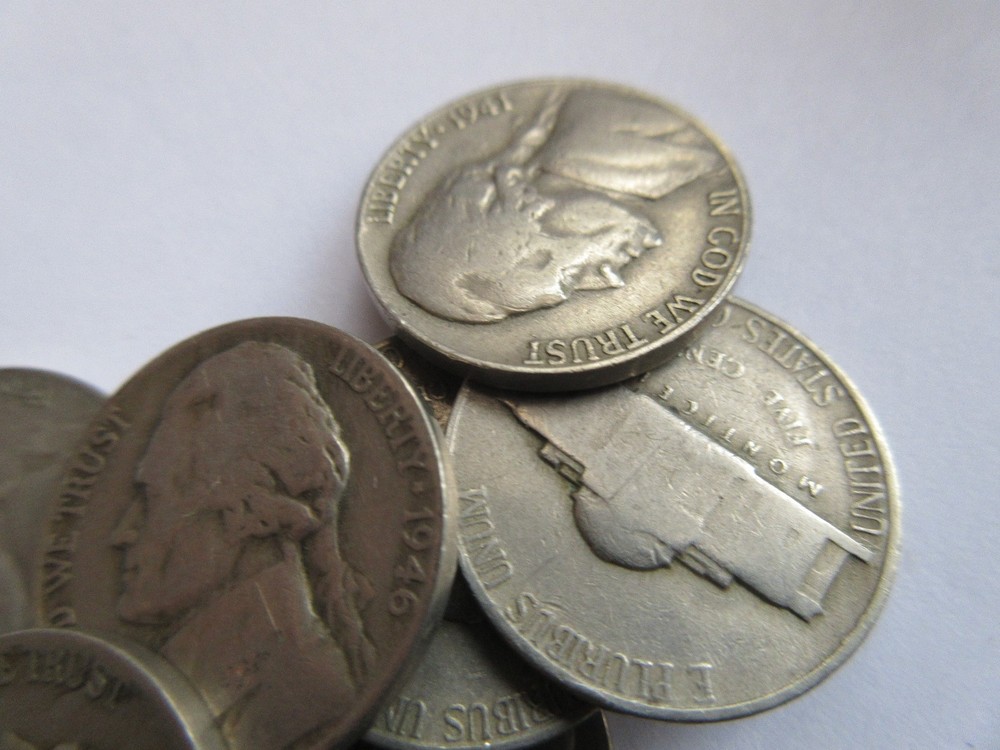 1940's , Jefferson Nickel , Circulated Mixed Roll