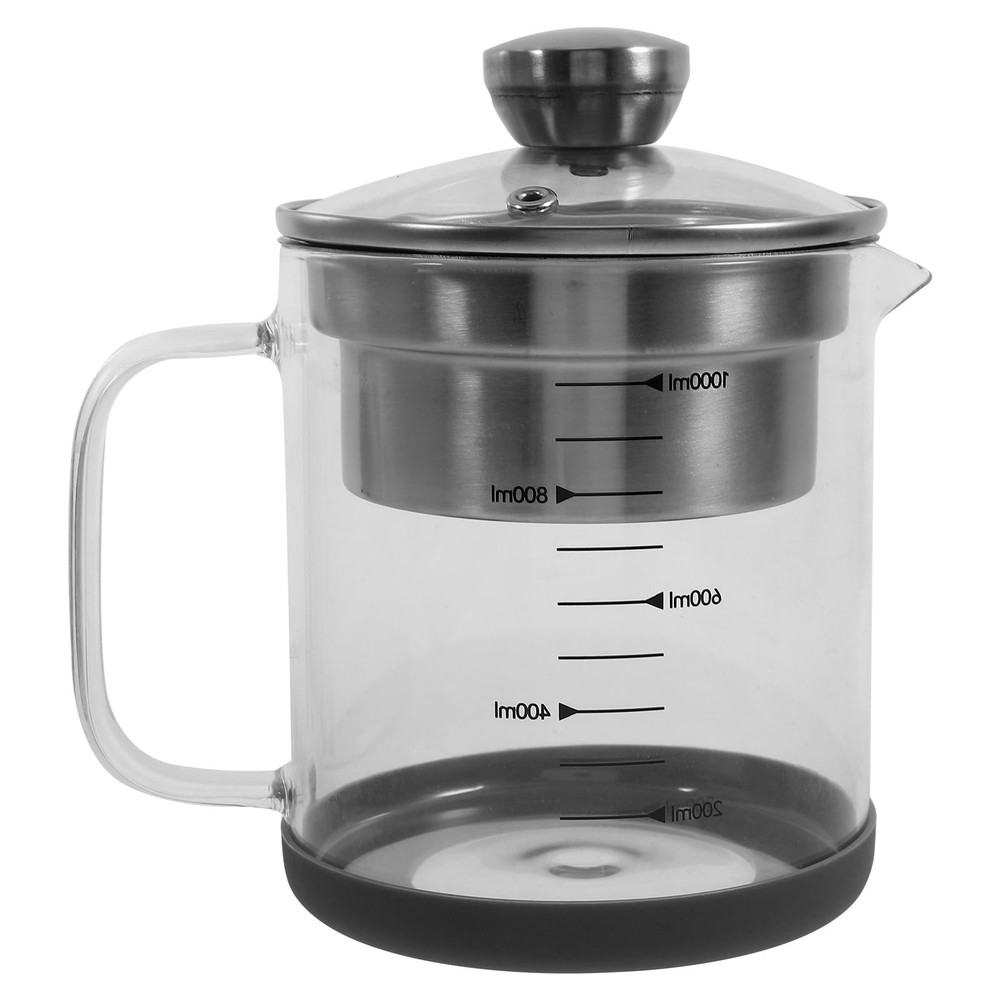 Soy Milk Filter Pot with Fine Mesh Strainer 32Oz Glass Container for Kitchen ...