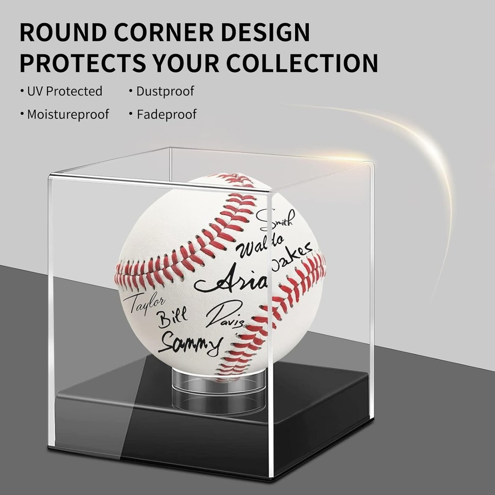 Multi-Purpose Acrylic Display Case - Ideal for Baseball, Golf Balls & More