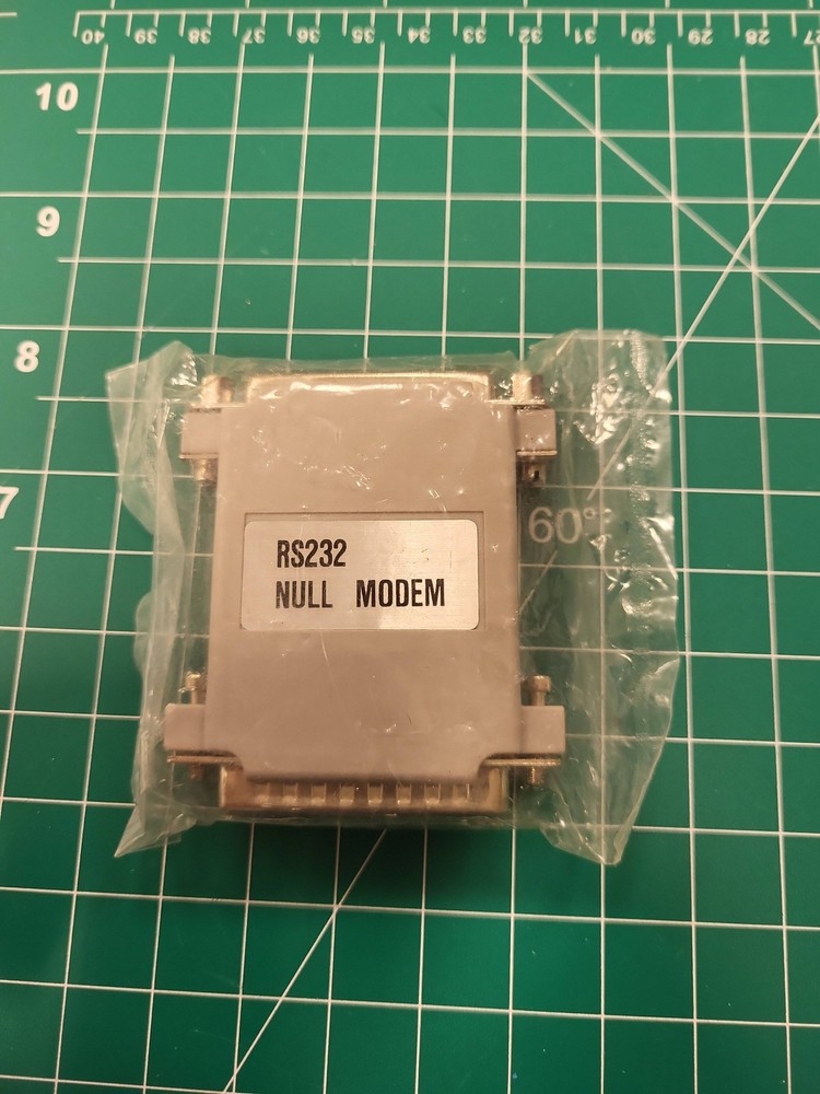 RS232 Serial Null Modem Adapter Connector DB25 Data Transfer Communication Port