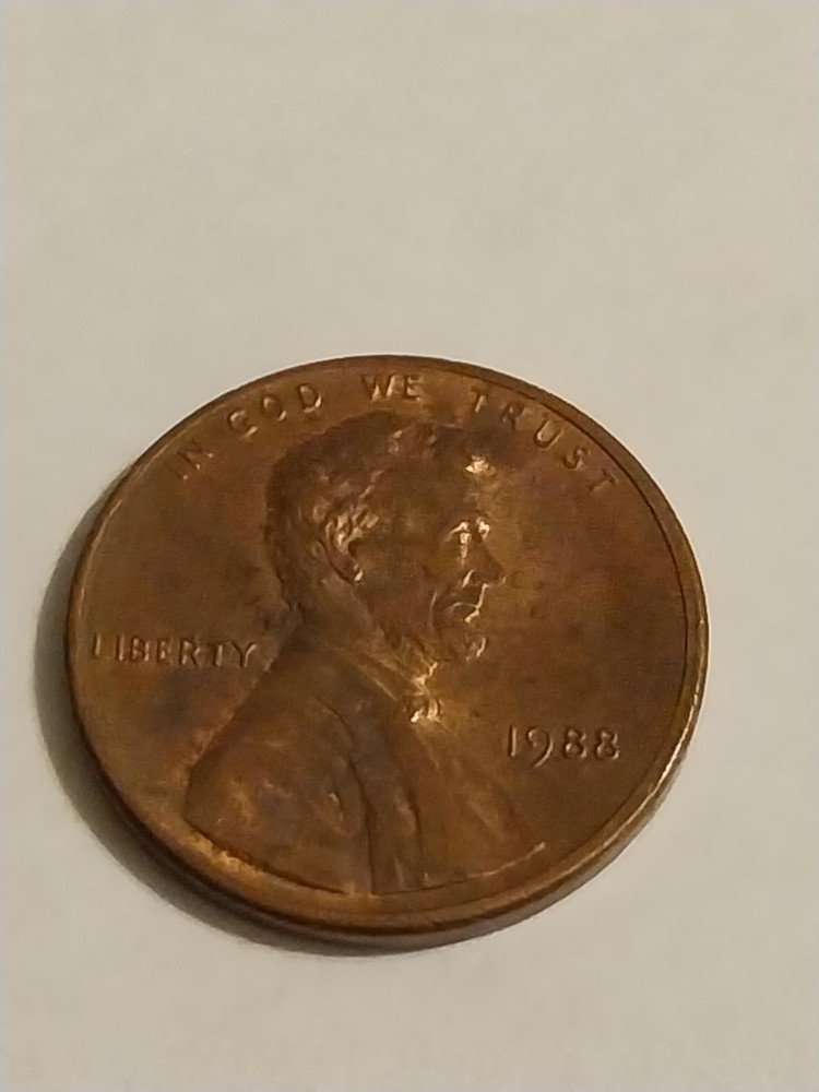1988 P Error Lincoln Memorial Cent. Reverse Die Cracks.