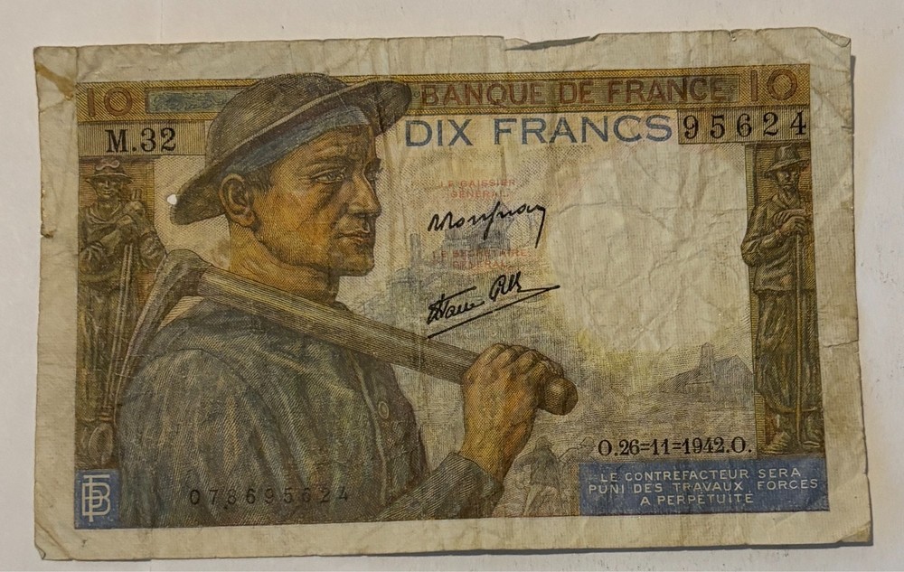France 10 Francs 1942 Banknote