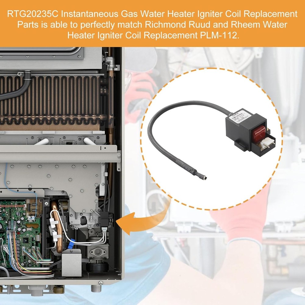 RTG20235C Ignitor Coil Replacement Compatible with Rheem, Ruud, Richmond Tankles