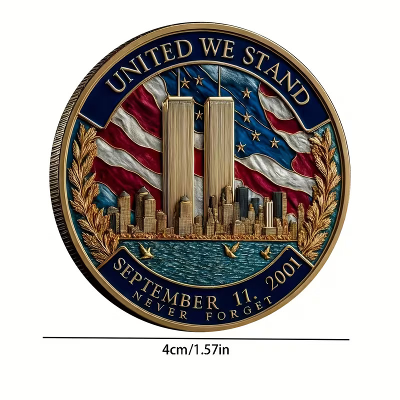 September 11th Challenge Coin Commemorative History Collectable Remember 1-pc
