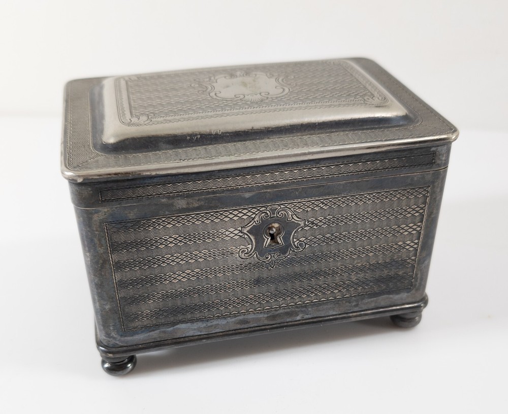 Antique Krupp Berndorf German Silverplate Etrog Sugar Box