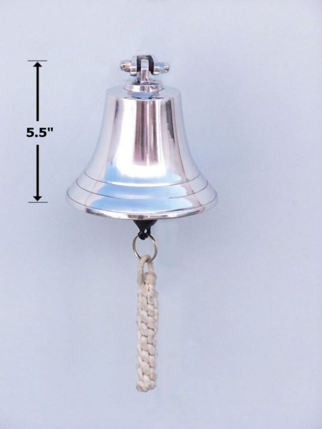 Chrome Hanging Harbor Bell 5.5"