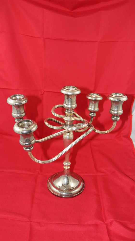 silver plated candelabra 5 arm