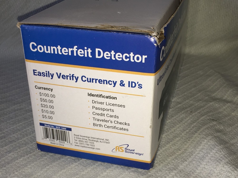 New Box Royal Sovereign RCD-1000 Counterfeit Detector Currency & Identification