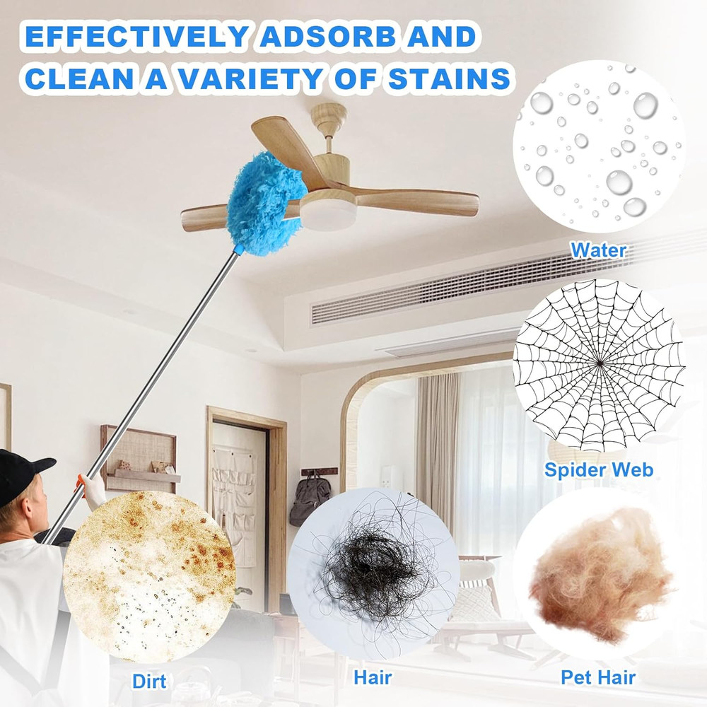 Ceiling Fan Cleaner Duster Adjustable Duster with Extension Pole Dusters