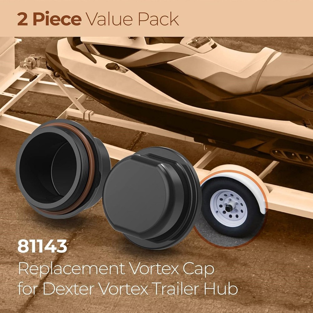 21-261 Hub Dust Cap Replacement For Dexter/Tie Down Vortex Hubs 5 Lug Not 6 Lug