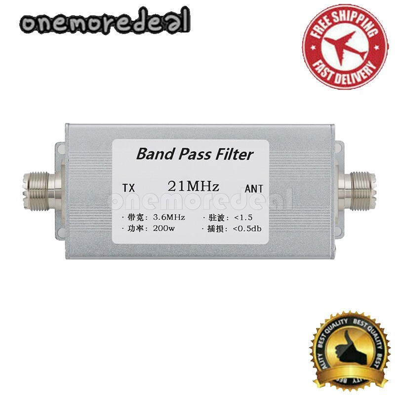 21MHz BPF Band Pass Filter Shortwave Communication LC Filter 15m Band 200W