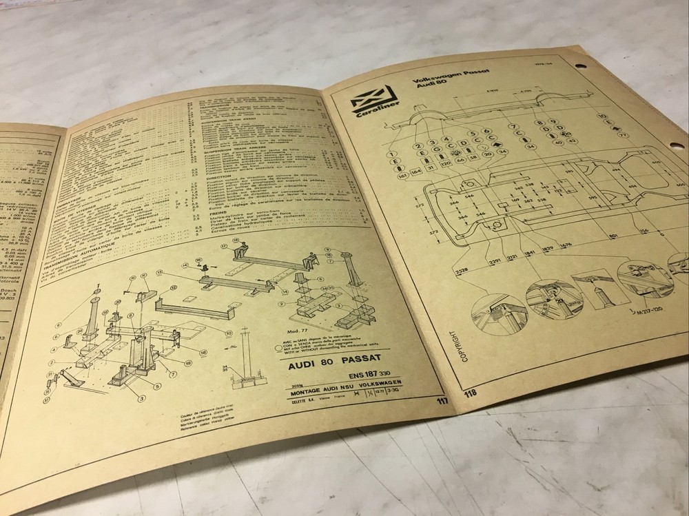 Automobile Technical Sheet VW PASSAT PASSAT Diesel Edition 1979