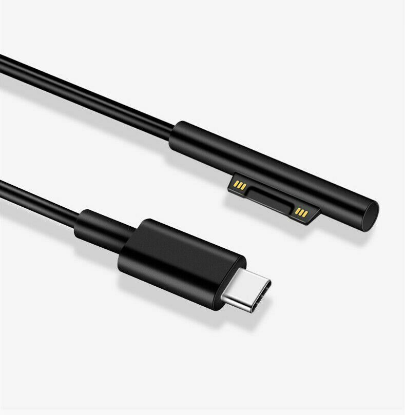 USB-C Type C PD Charger Adapter Cable For Microsoft Surface go Pro 6 5 4 3 Book
