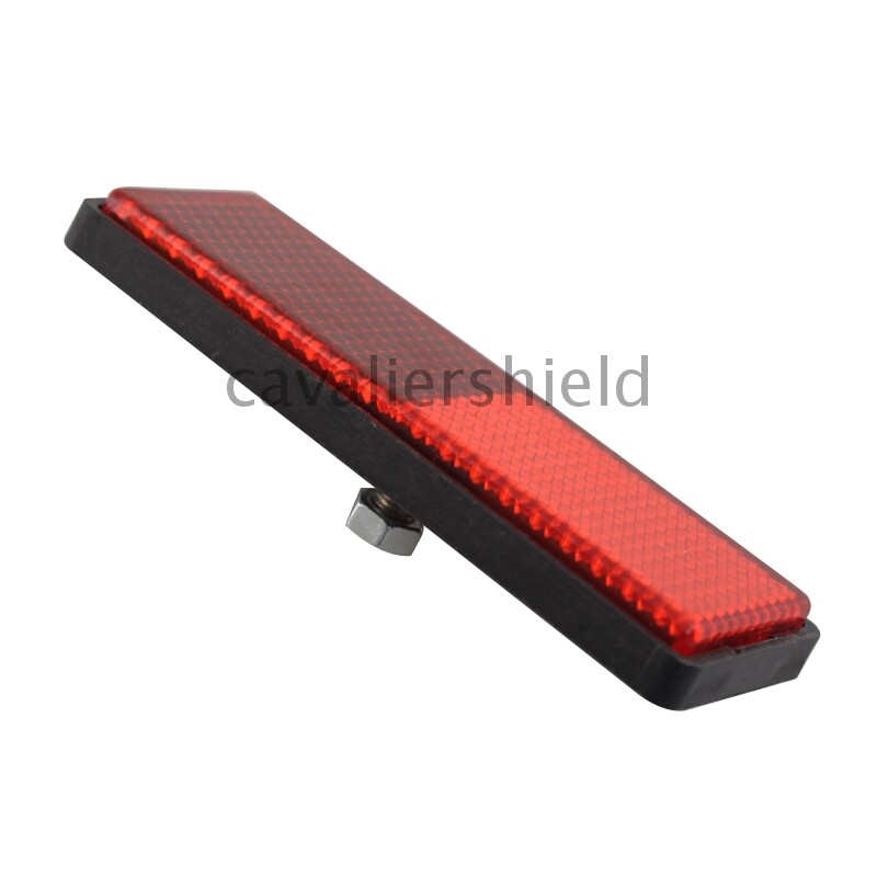 Red Rectangle Warning Reflector Universal Fit for Motorcycles Bikes Dirt Bikes