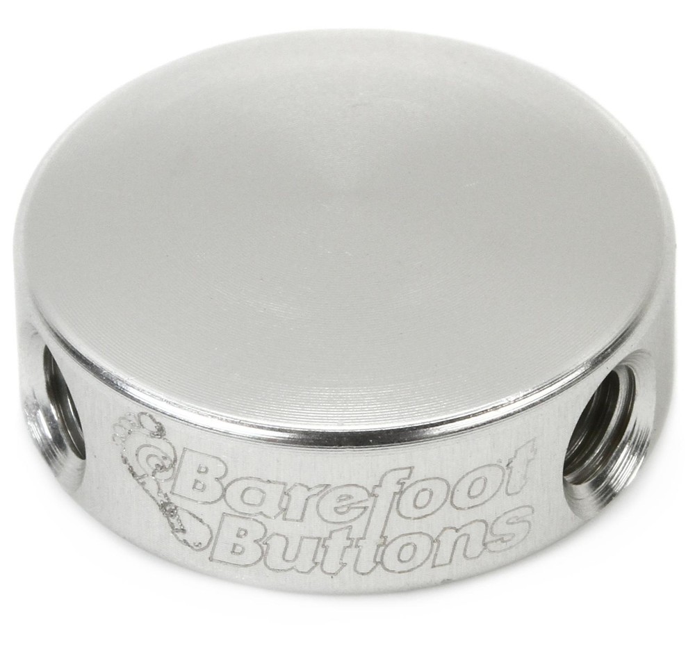 Barefoot Buttons V2 Mini Footswitch Cap - Silver (3-pack) Bundle