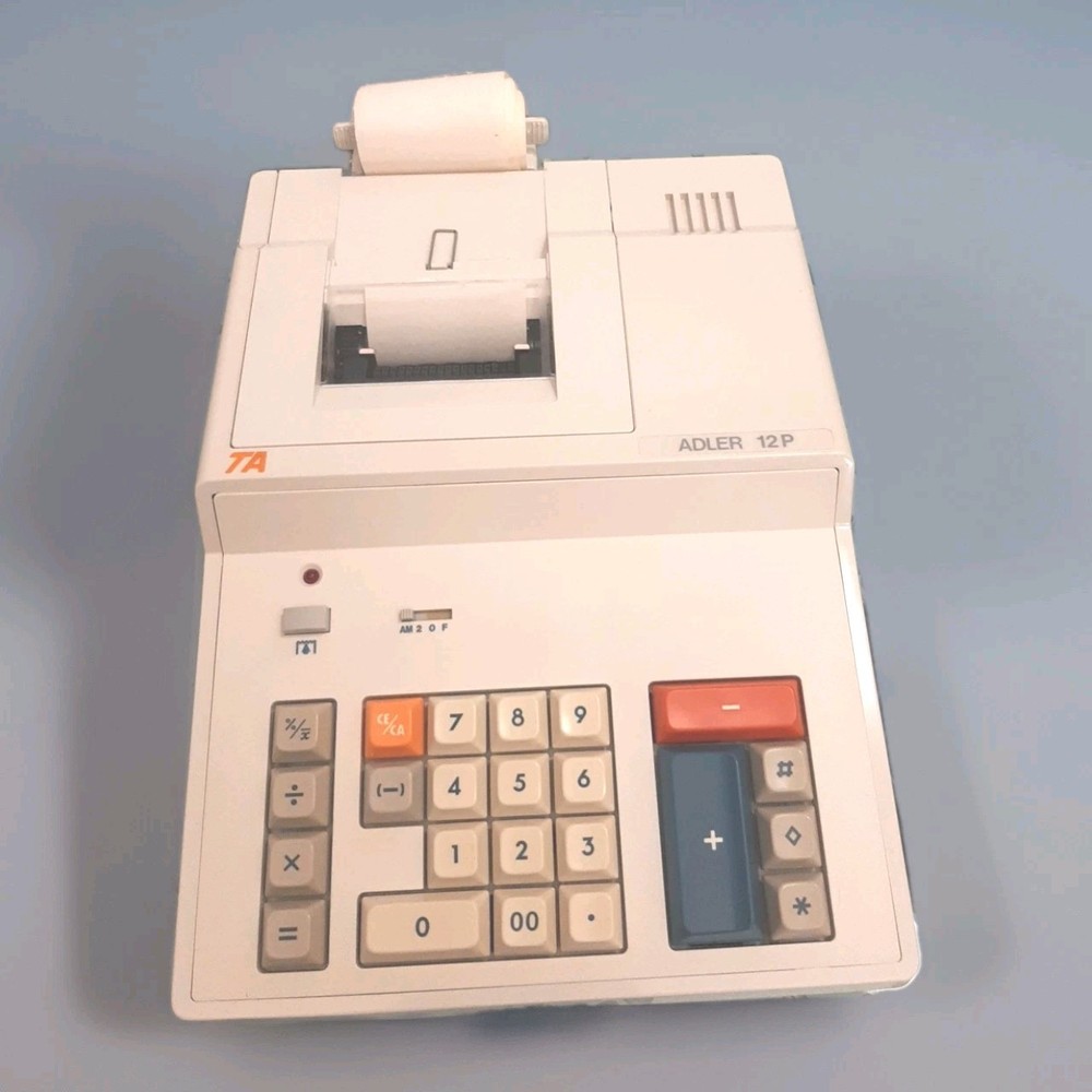 Vintage Adler 12P Calculator 4-Function Printer 1976