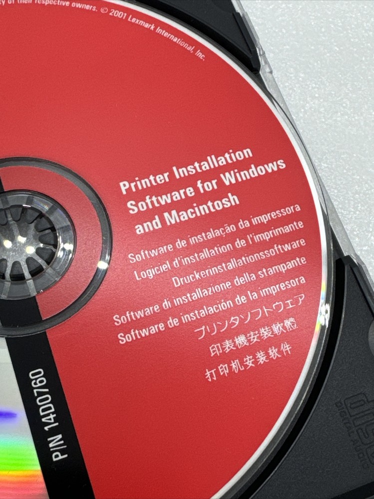 Lexmark Z23 Z33 Color Jet Printer Driver Software CD Disk For Windows & Mac 2001