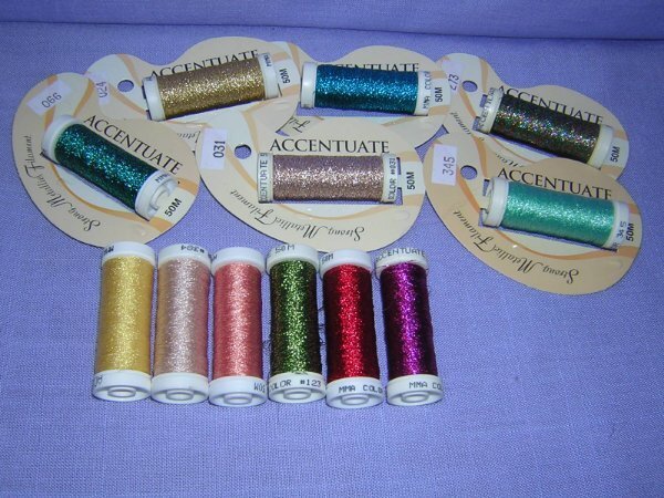 12 Accentuate Metallic Embroidery Threads