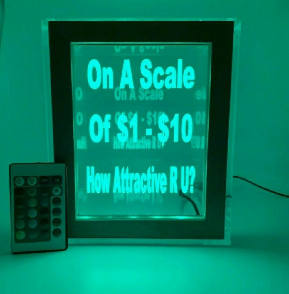 Personalized Tip Box Raffle Fund Raiser Donation Jar Engraved Light Changing LED