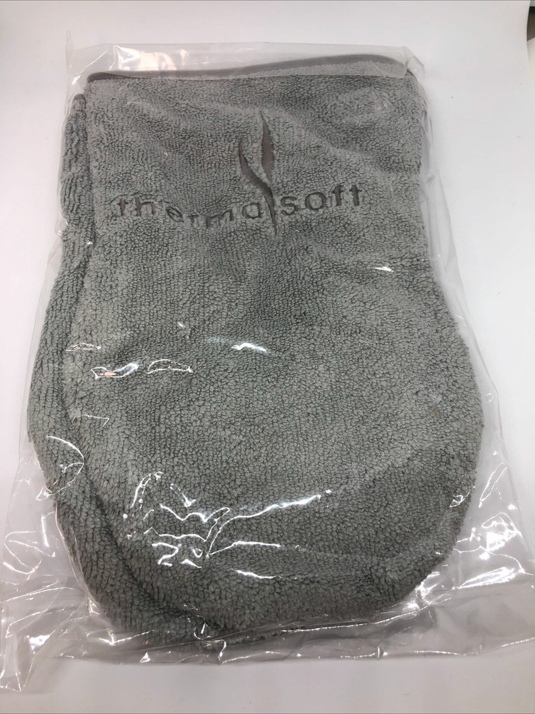 Thermasoft Gray Microfiber Therapy Mitts for Hands - One Pair - New