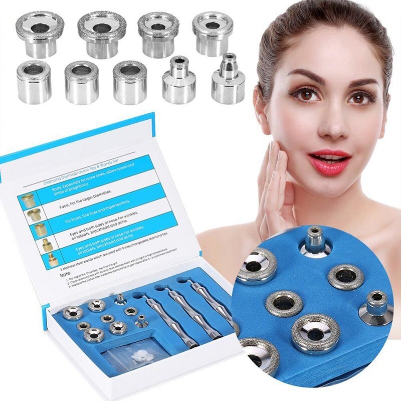 Microdermabrasion Tip and 3 Wand Dermabrasion Replacement Tip with Cotton Filter