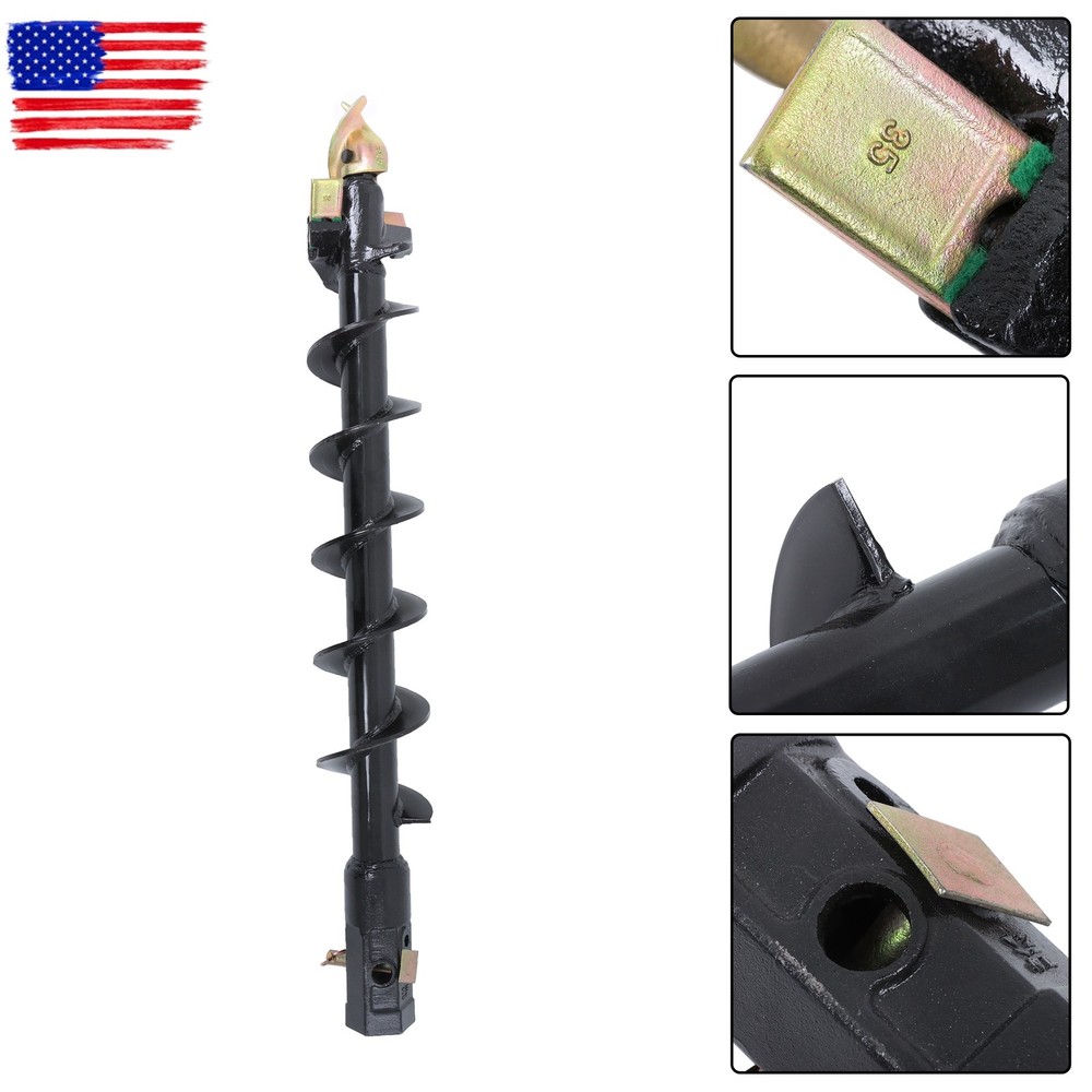 6" x 48" Auger Bit for Post Hole Digger, 2" Hex Connect