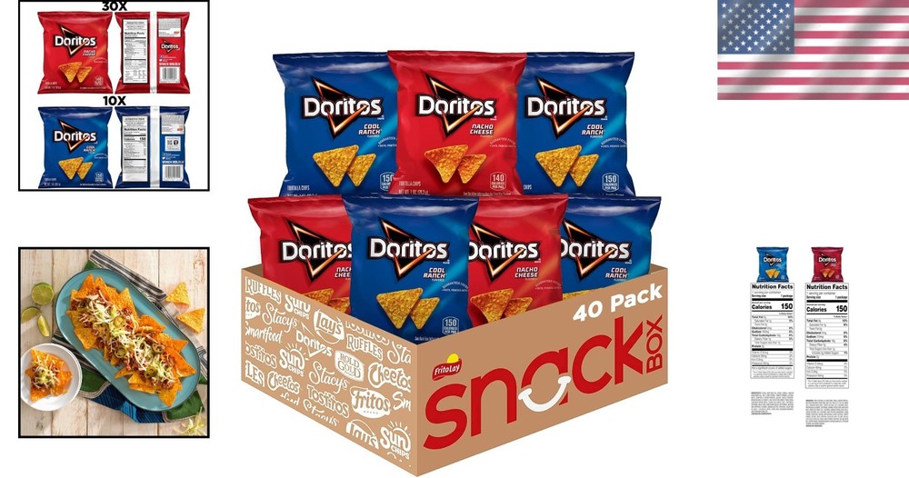 Bold Variety Pack - Doritos Nacho Cheese & Cool Ranch Chips=