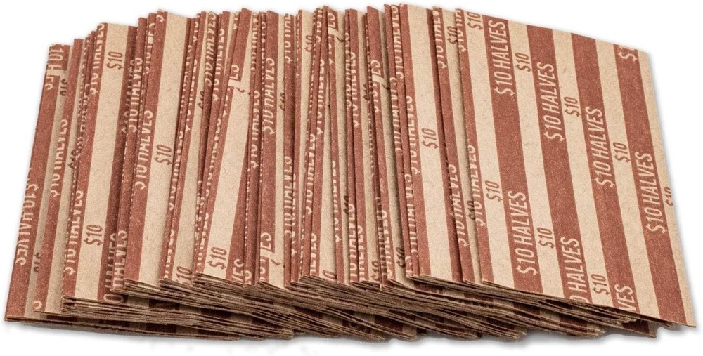 Half Dollar Flat Coin Wrappers, Solid Bundle of 100