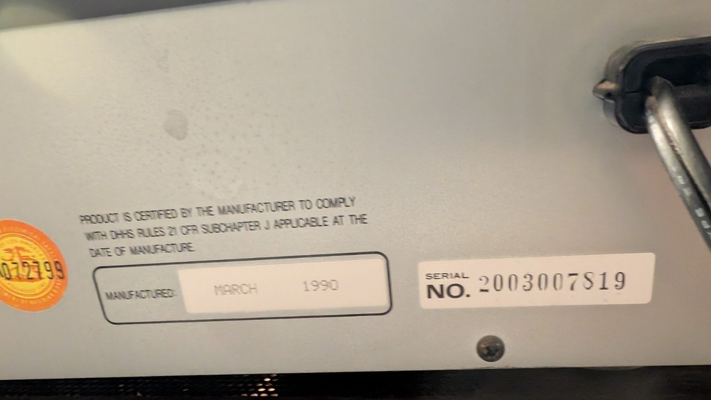 Onkyo DX-1400 Compact Disc Player Microprocessor Controlled Mechanism