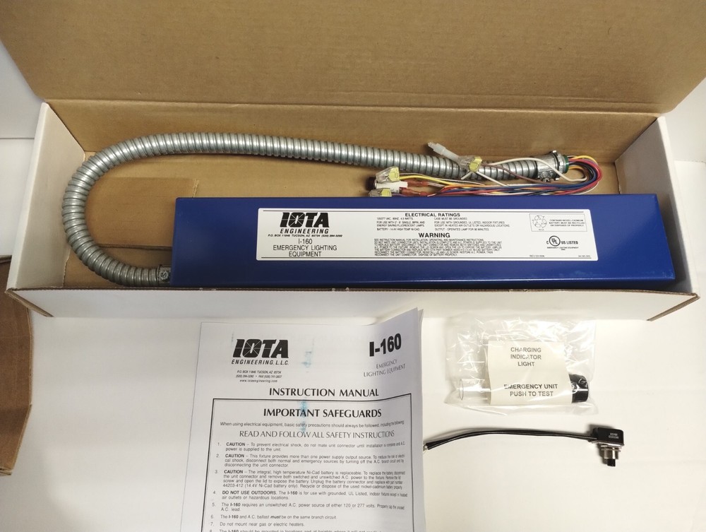 New. IOTA ENGINEERING I-160 EMERGENCY BACKUP BALLAST