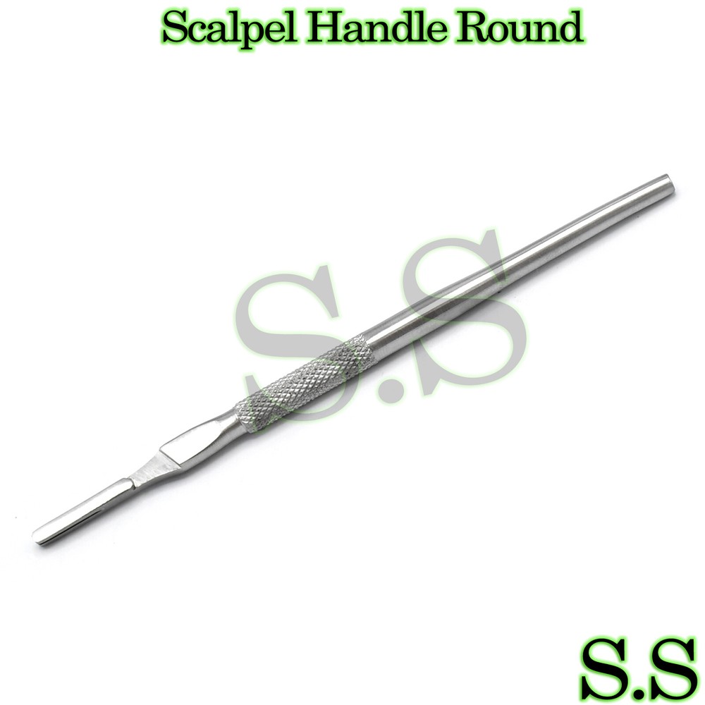 1EA NEW SCALPEL HANDLE ROUND PATTERN #4 FOR STAINLESS STEEL