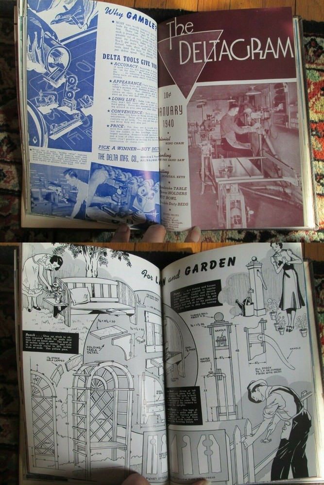 Oct 1939-March 1940 Deltagram +Practical Delta Tools Projects 11 Issues w/Plans