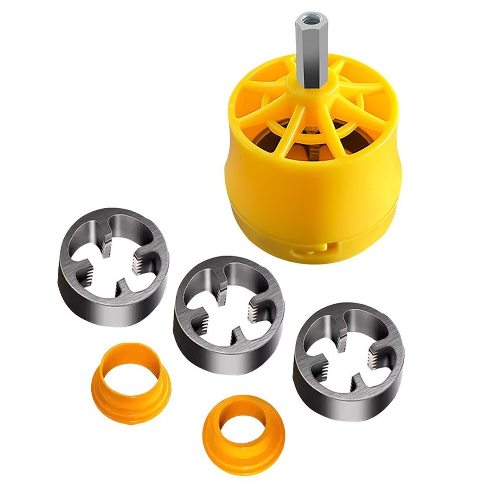 Easily Accessible Electric Drill Attachment Complete Pipe Threader Kit