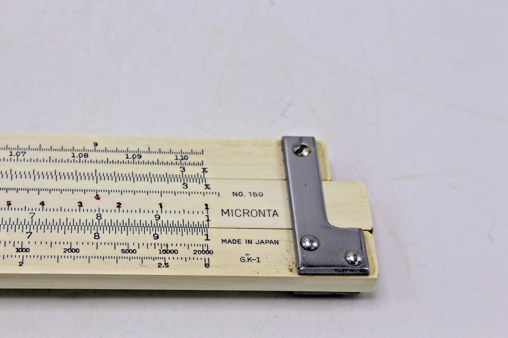 Micronta No. 150 Slide Rule And Leather Case