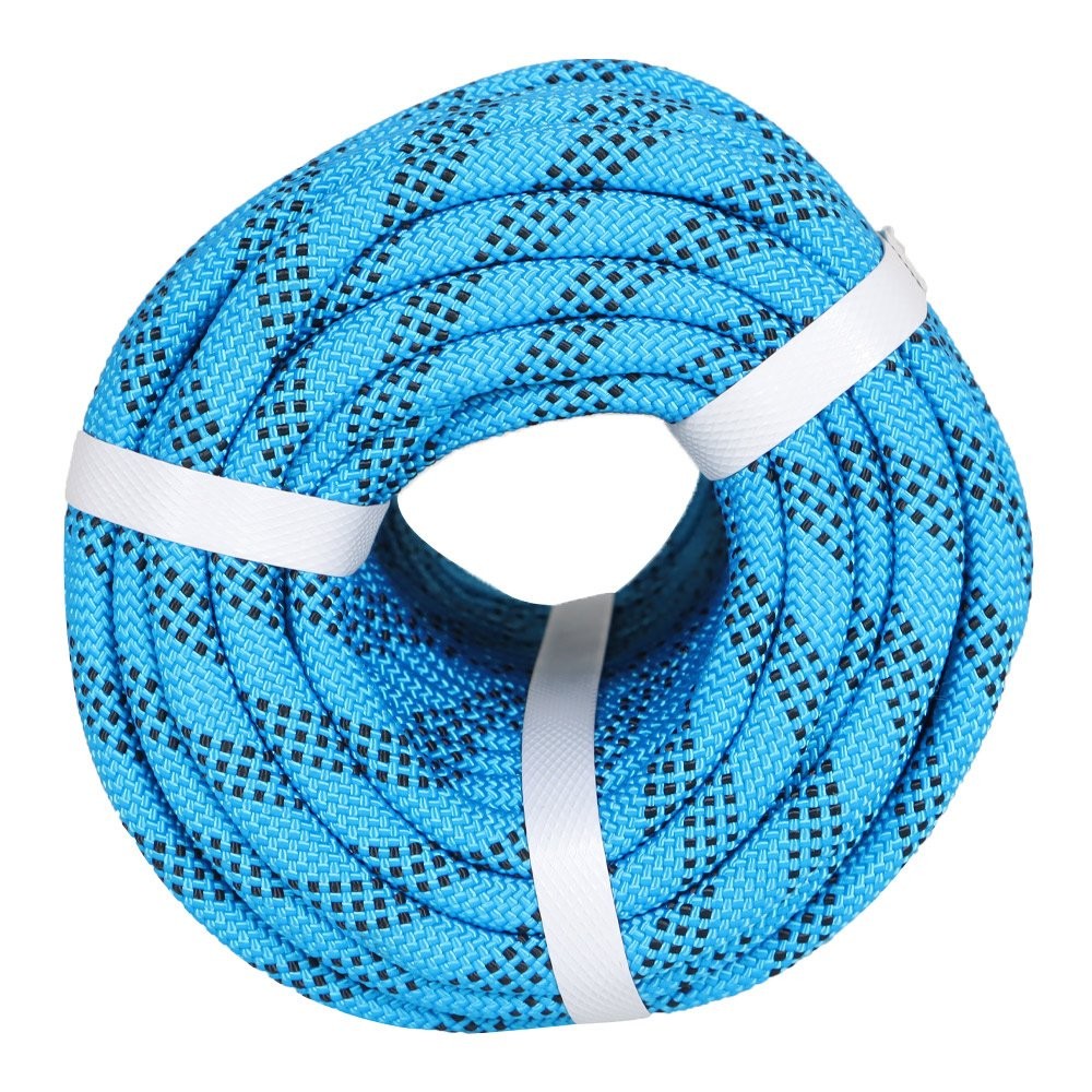3/8" × 100' Arborist Tree Rope Braid Polyester Rope Blue & Black