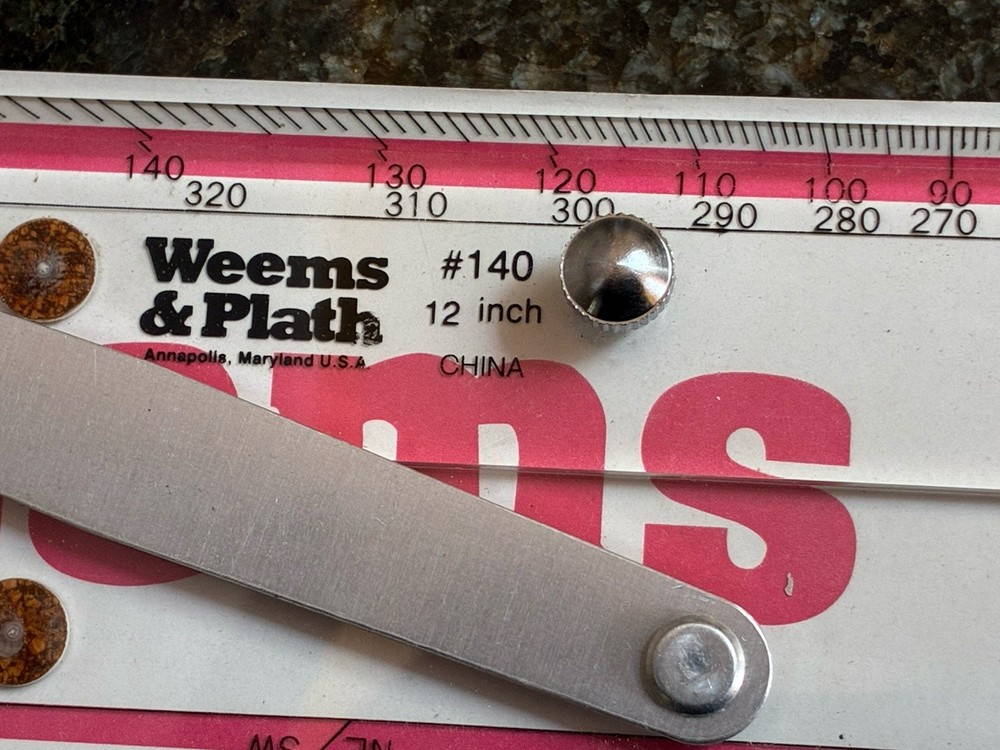 Weems & Plath 140 12" Aluminum Arm Parallel Rule