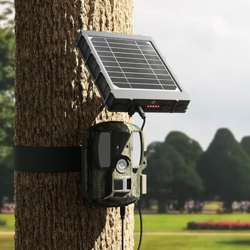 Solar Panel for Trail Camera: 6V/9V/12V Game Camera Solar Panel with USB-C, 3W