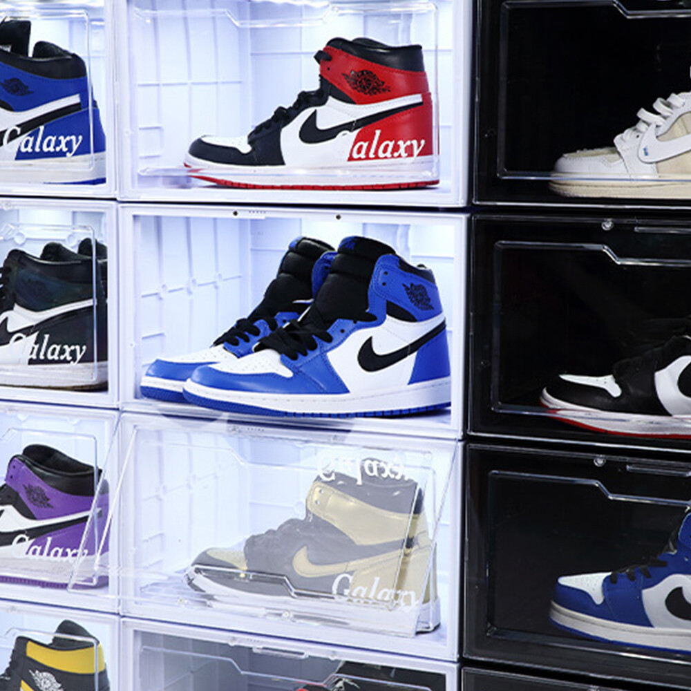 LED Shoe Box Stackable Light Up Sneaker Display Collection Storage Organizer XL