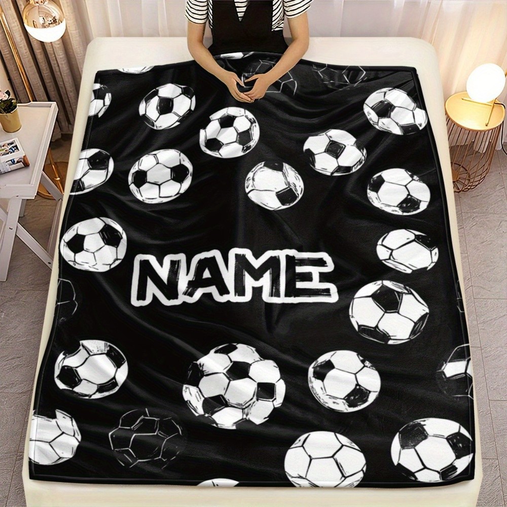 1pc Personalized Flannel Blanket for Camping Travel Blanket, Customized Blanket❀