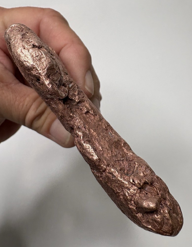 Pure Solid Native Michigan Copper Specimen Keweenaw Peninsula Display Mineral